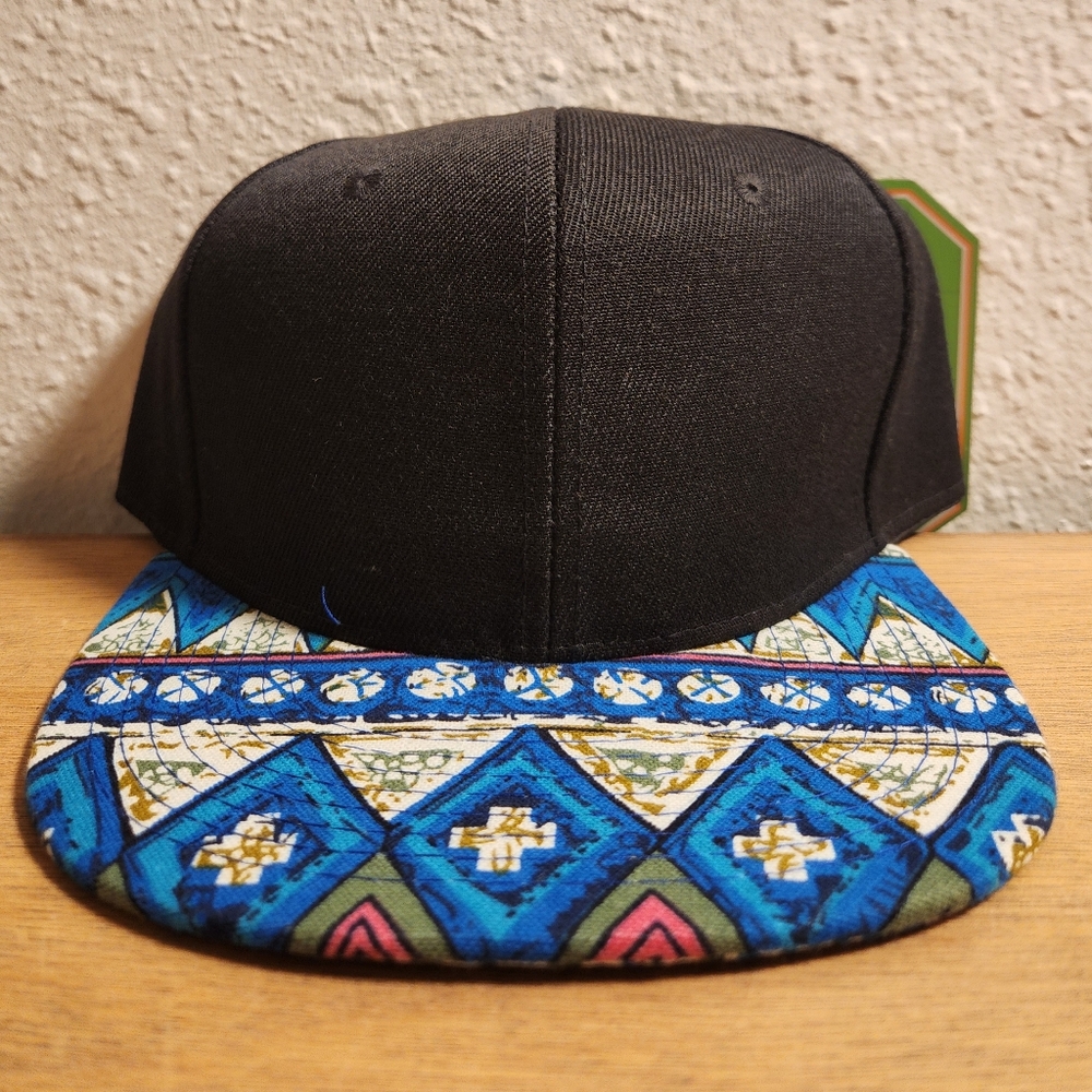 Patterned Crown Snapback Hat Blank